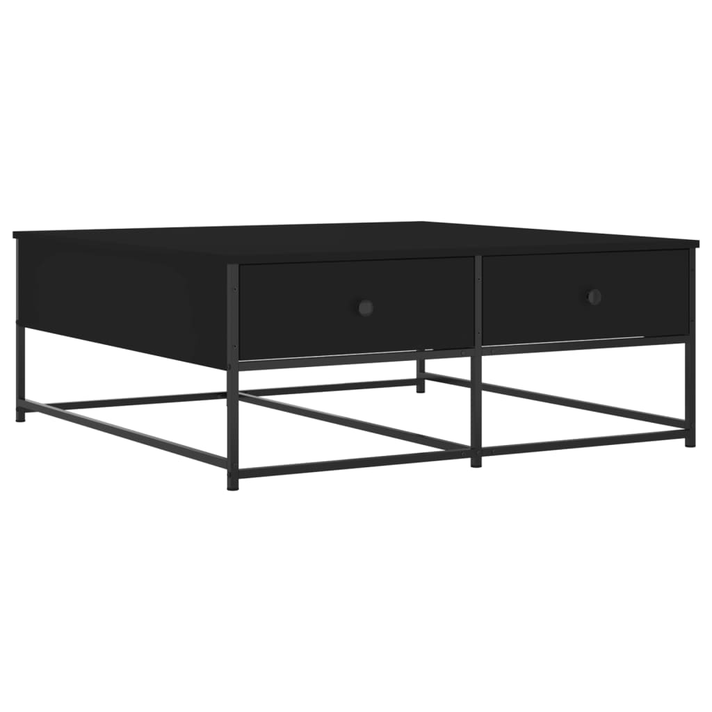 Salontafel Bewerkt Hout 100 x 99 x 40 cm Zwart