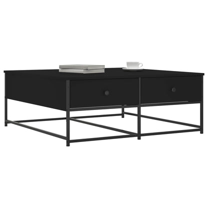 Salontafel Bewerkt Hout 100 x 99 x 40 cm Zwart