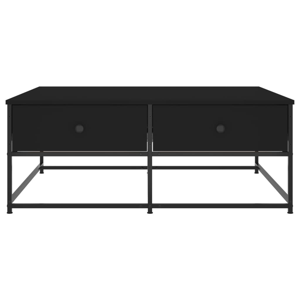 Salontafel Bewerkt Hout 100 x 99 x 40 cm Zwart