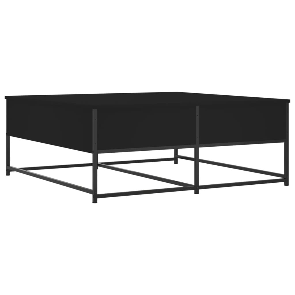 Salontafel Bewerkt Hout 100 x 99 x 40 cm Zwart