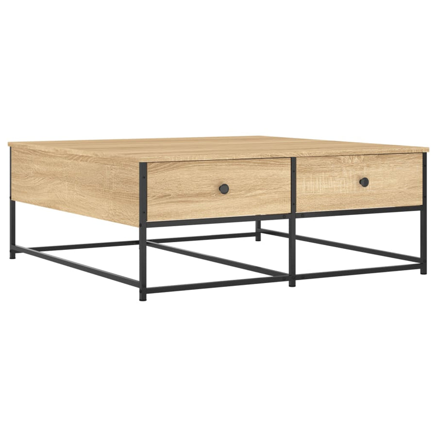 Salontafel Bewerkt Hout Kleurig 100 x 99 x 40 cm Sonoma eiken