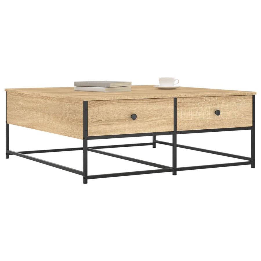 Salontafel Bewerkt Hout Kleurig 100 x 99 x 40 cm Sonoma eiken