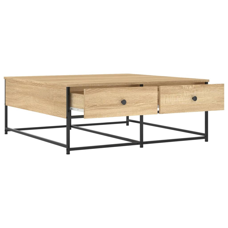 Salontafel Bewerkt Hout Kleurig 100 x 99 x 40 cm Sonoma eiken