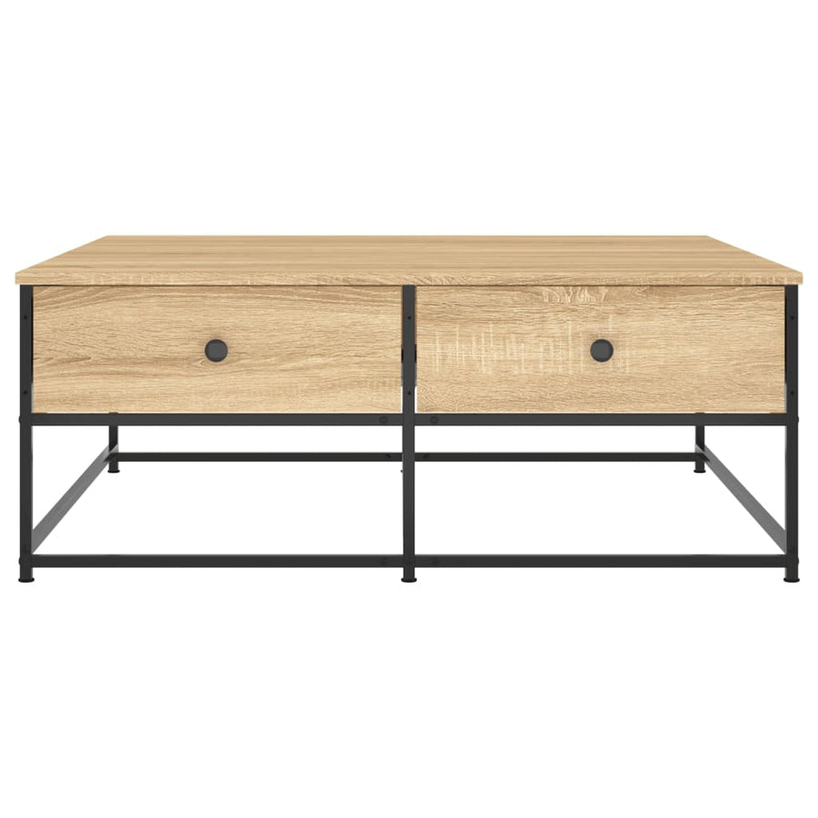 Salontafel Bewerkt Hout Kleurig 100 x 99 x 40 cm Sonoma eiken