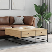 Salontafel 100x99x40 cm bewerkt hout sonoma eiken