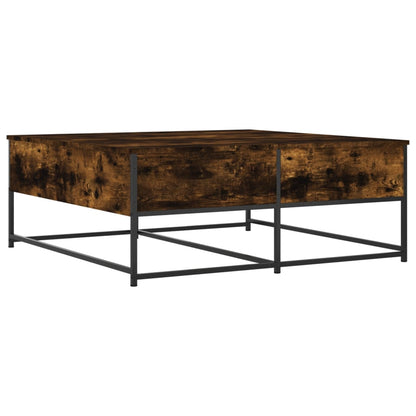 Salontafel Bewerkt Hout Kleurig 100 x 99 x 40 cm Gerookt eiken