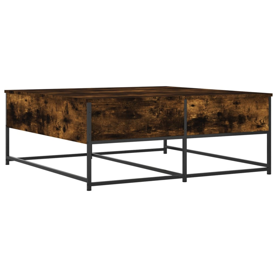 Salontafel Bewerkt Hout Kleurig 100 x 99 x 40 cm Gerookt eiken