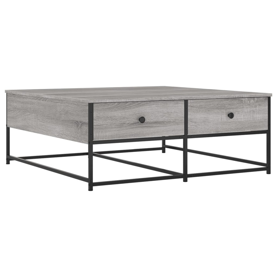Salontafel Bewerkt Hout 100 x 99 x 40 cm Grijs sonoma