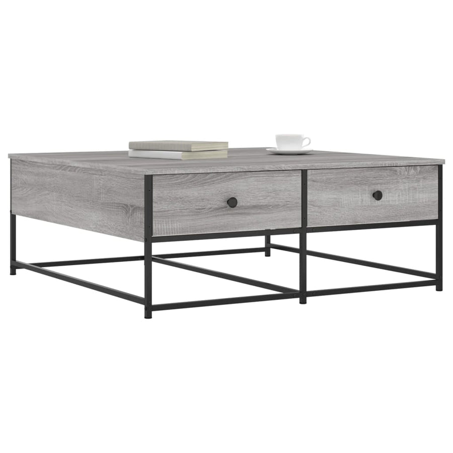 Salontafel Bewerkt Hout 100 x 99 x 40 cm Grijs sonoma