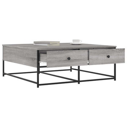Salontafel Bewerkt Hout 100 x 99 x 40 cm Grijs sonoma