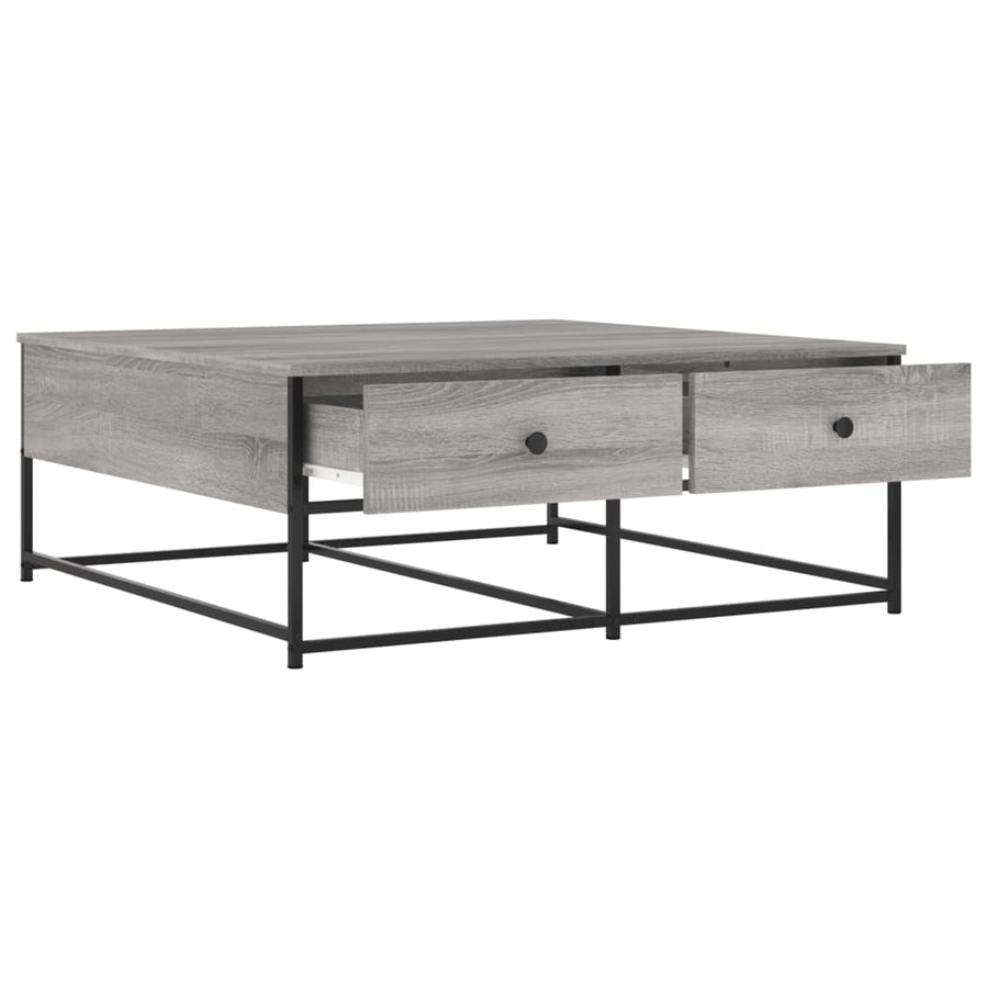 Salontafel Bewerkt Hout 100 x 99 x 40 cm Grijs sonoma