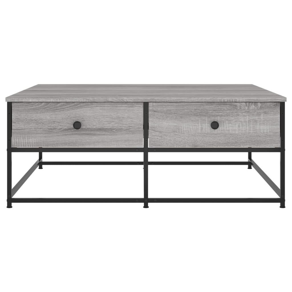 Salontafel Bewerkt Hout 100 x 99 x 40 cm Grijs sonoma