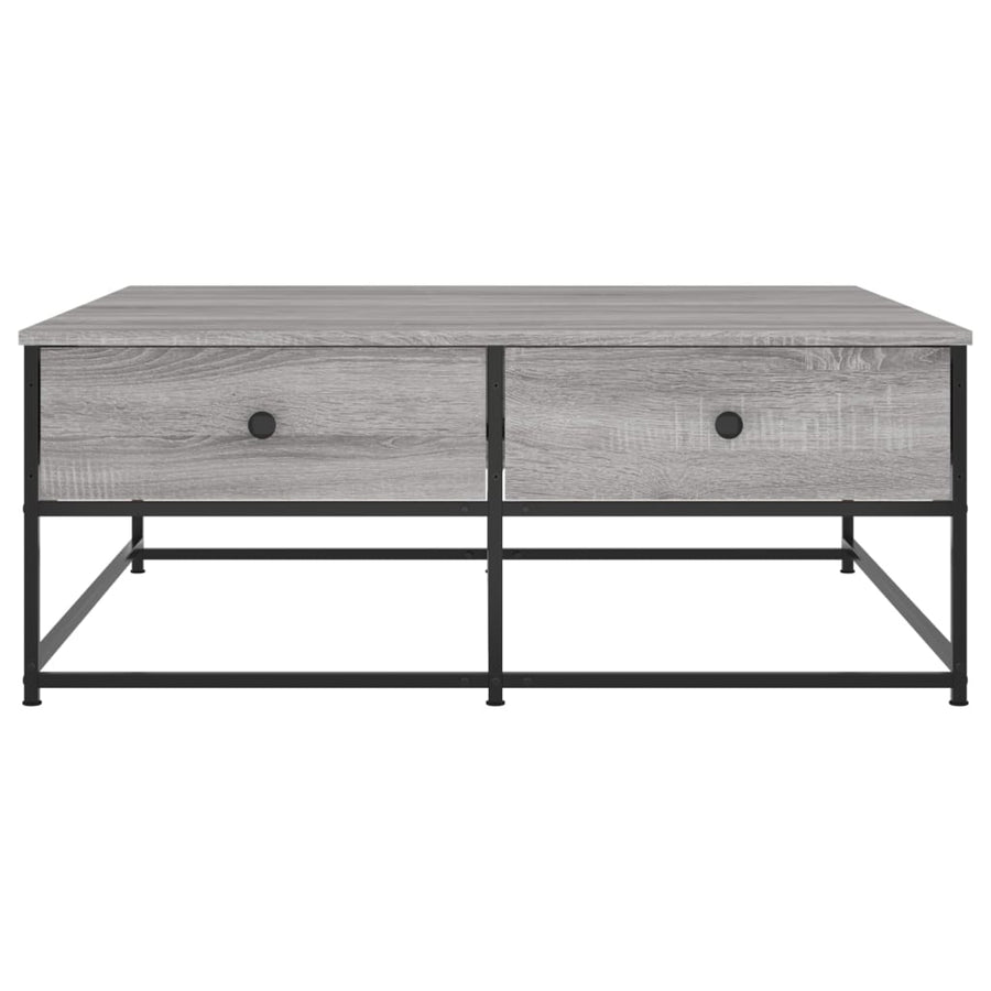 Salontafel Bewerkt Hout 100 x 99 x 40 cm Grijs sonoma