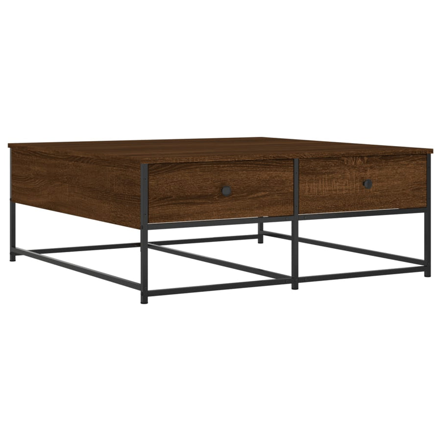 Salontafel Bewerkt Hout Bruin Eikenkleur 100 x 99 x 40 cm Bruineiken