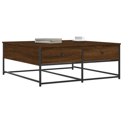 Salontafel Bewerkt Hout Bruin Eikenkleur 100 x 99 x 40 cm Bruineiken