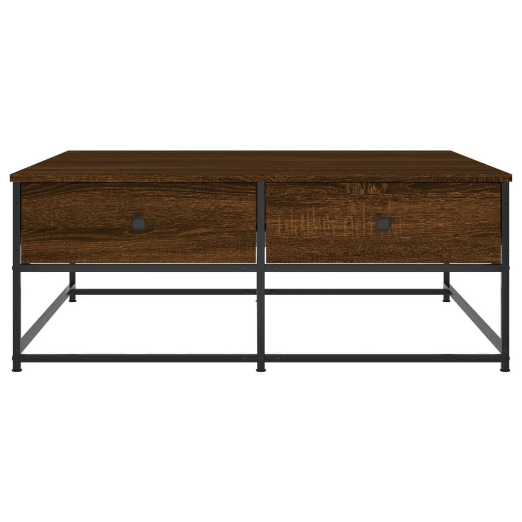 Salontafel Bewerkt Hout Bruin Eikenkleur 100 x 99 x 40 cm Bruineiken