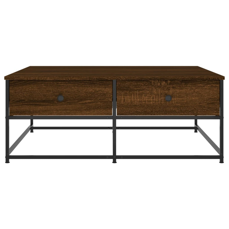 Salontafel Bewerkt Hout Bruin Eikenkleur 100 x 99 x 40 cm Bruineiken