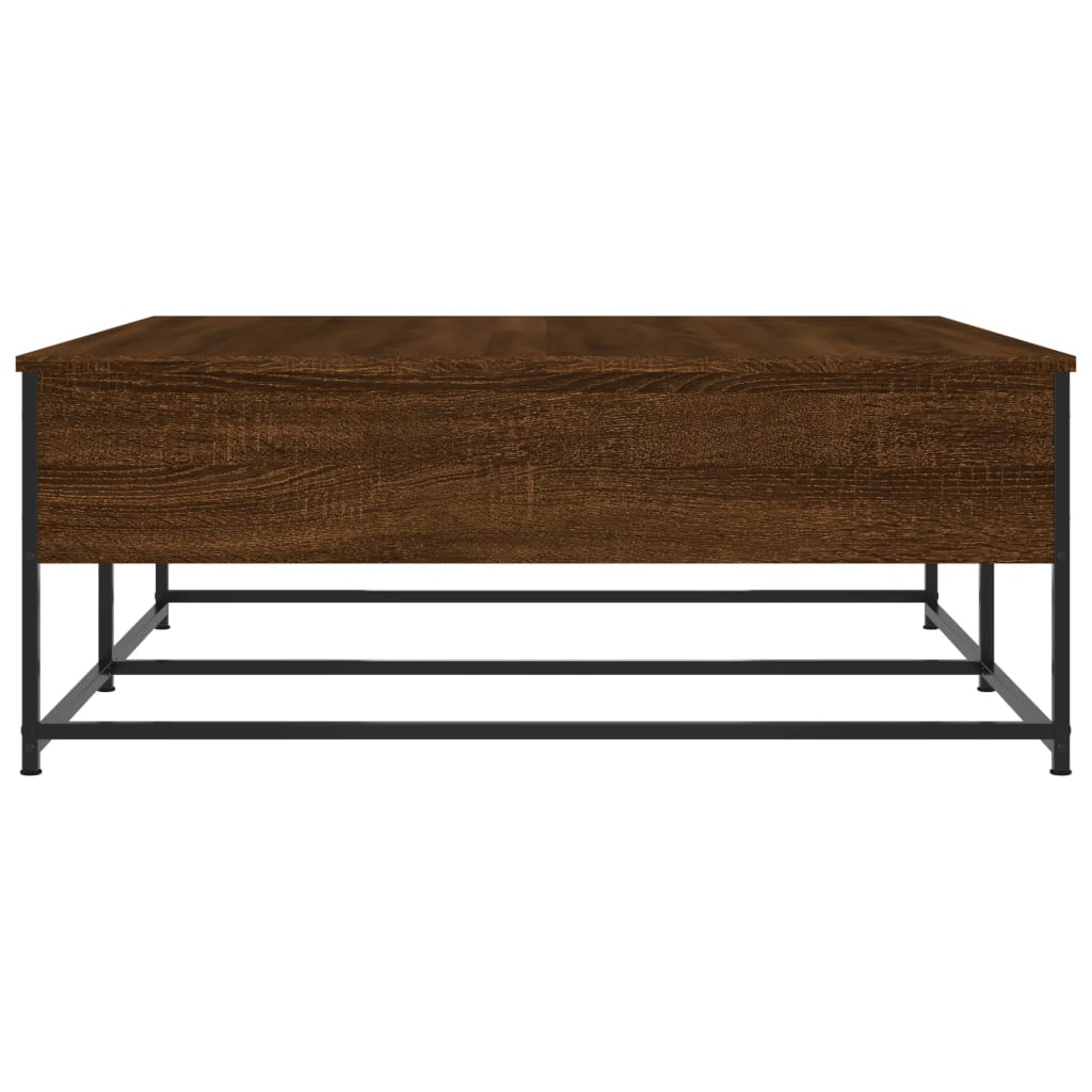 Salontafel Bewerkt Hout Bruin Eikenkleur 100 x 99 x 40 cm Bruineiken