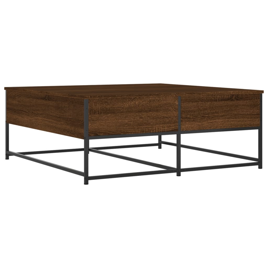 Salontafel Bewerkt Hout Bruin Eikenkleur 100 x 99 x 40 cm Bruineiken