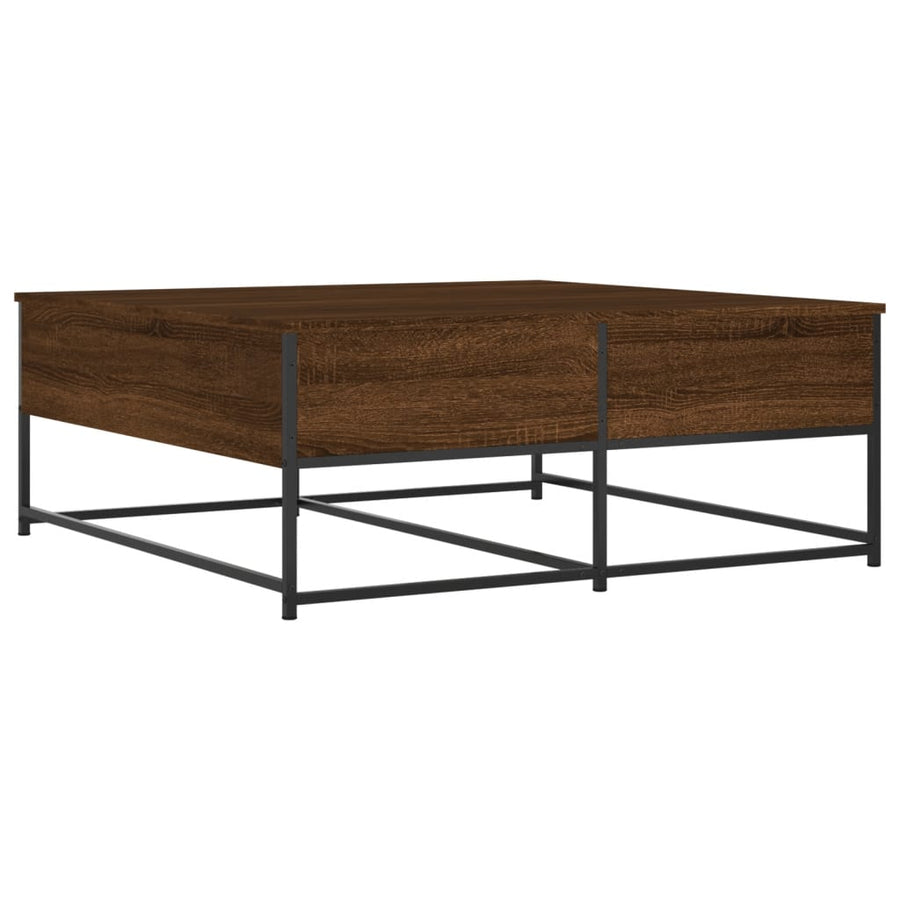 Salontafel Bewerkt Hout Bruin Eikenkleur 100 x 99 x 40 cm Bruineiken