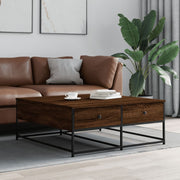 Salontafel 100x99x40 cm bewerkt hout bruin