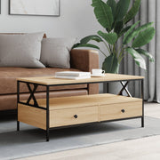 Salontafel 100x51x45 cm bewerkt hout sonoma eiken