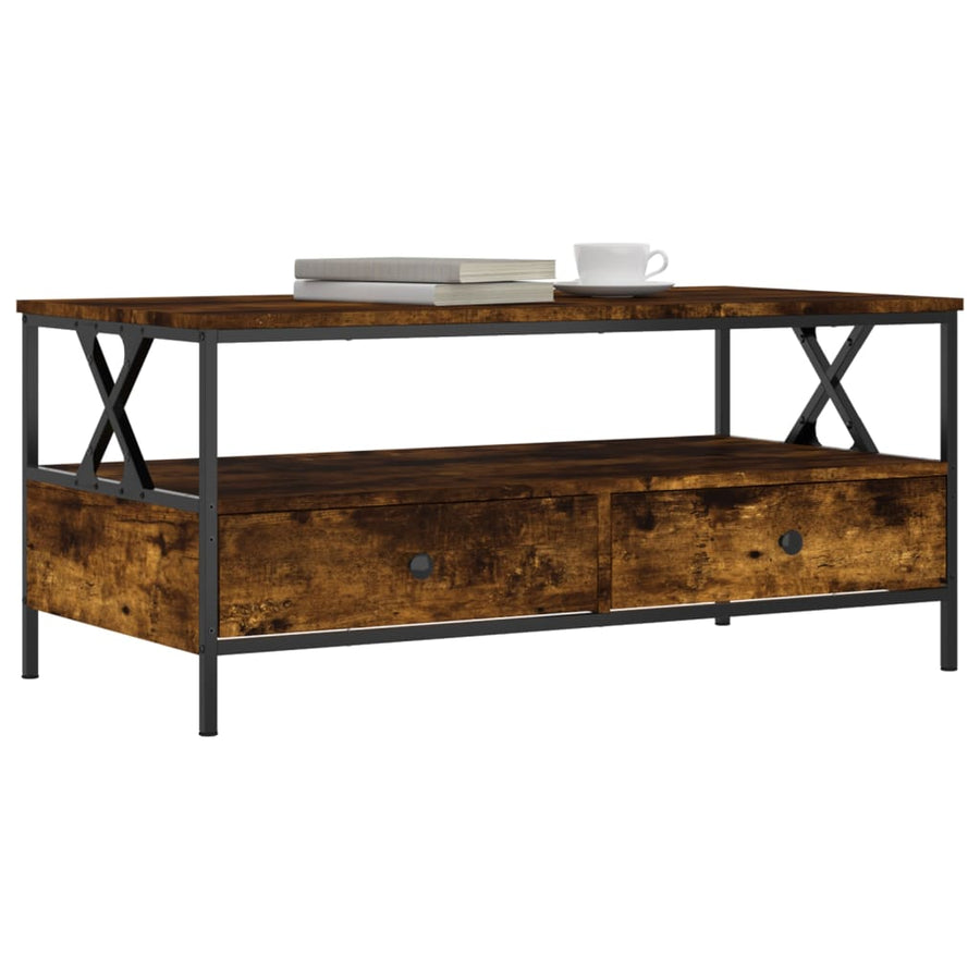 Salontafel 00X5X45 Cm Bewerkt Hout Kleurig Gerookt eiken