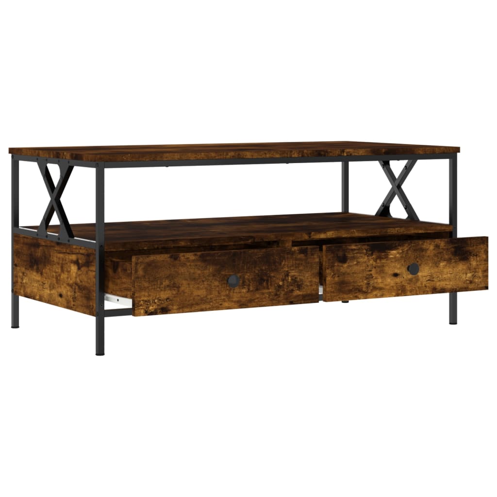 Salontafel 00X5X45 Cm Bewerkt Hout Kleurig Gerookt eiken