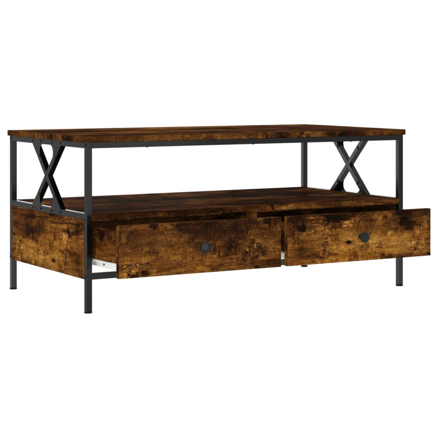 Salontafel 00X5X45 Cm Bewerkt Hout Kleurig Gerookt eiken