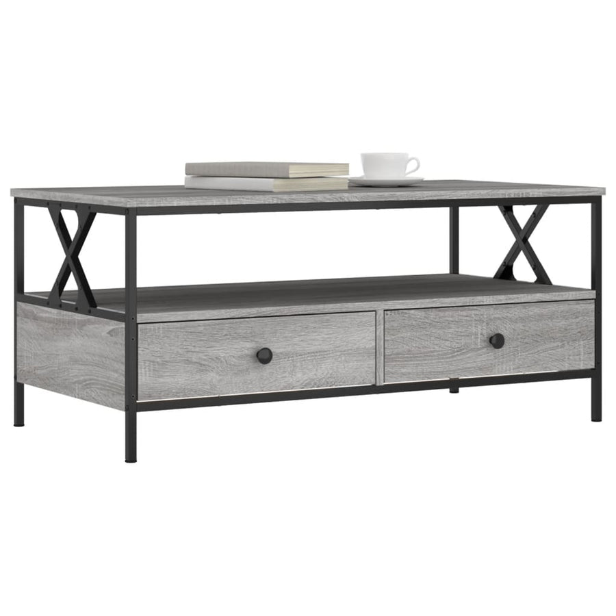 Salontafel 00X5X45 Cm Bewerkt Hout Eiken Grijs sonoma