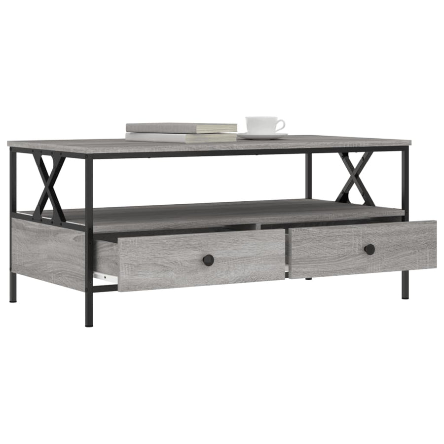 Salontafel 00X5X45 Cm Bewerkt Hout Eiken Grijs sonoma