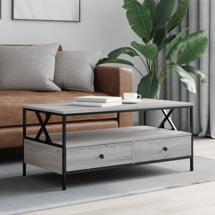 Salontafel 00X5X45 Cm Bewerkt Hout Eiken Grijs sonoma