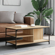 Salontafel 100x50x45 cm bewerkt hout sonoma eiken