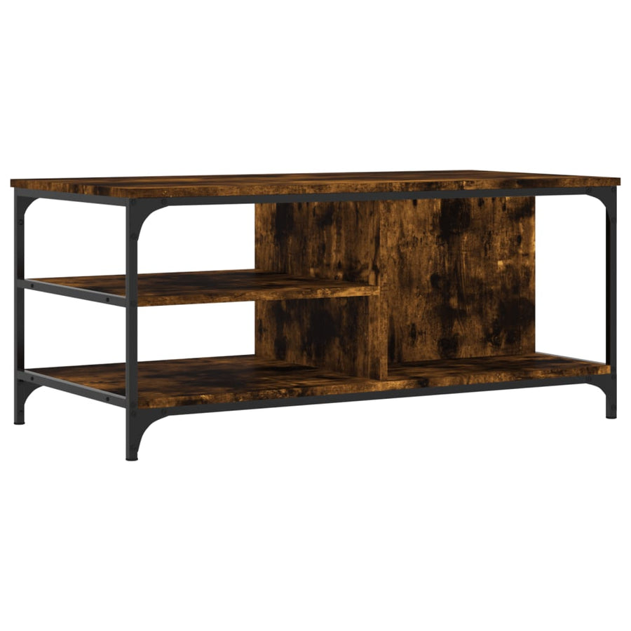 Salontafel 00X50X45 Cm Bewerkt Hout Kleurig Gerookt eiken