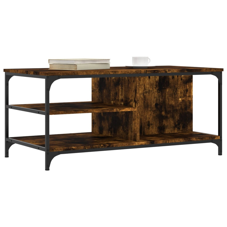 Salontafel 00X50X45 Cm Bewerkt Hout Kleurig Gerookt eiken