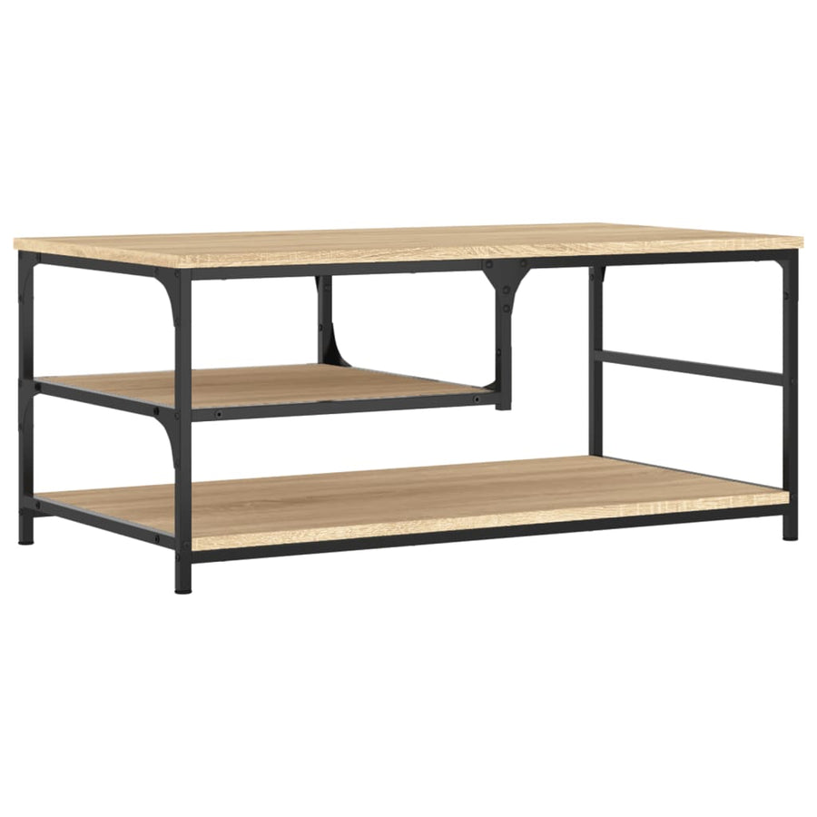 Salontafel 90x49x40 cm bewerkt hout sonoma eikenkleurig