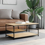 Salontafel 90x49x40 cm bewerkt hout sonoma eiken