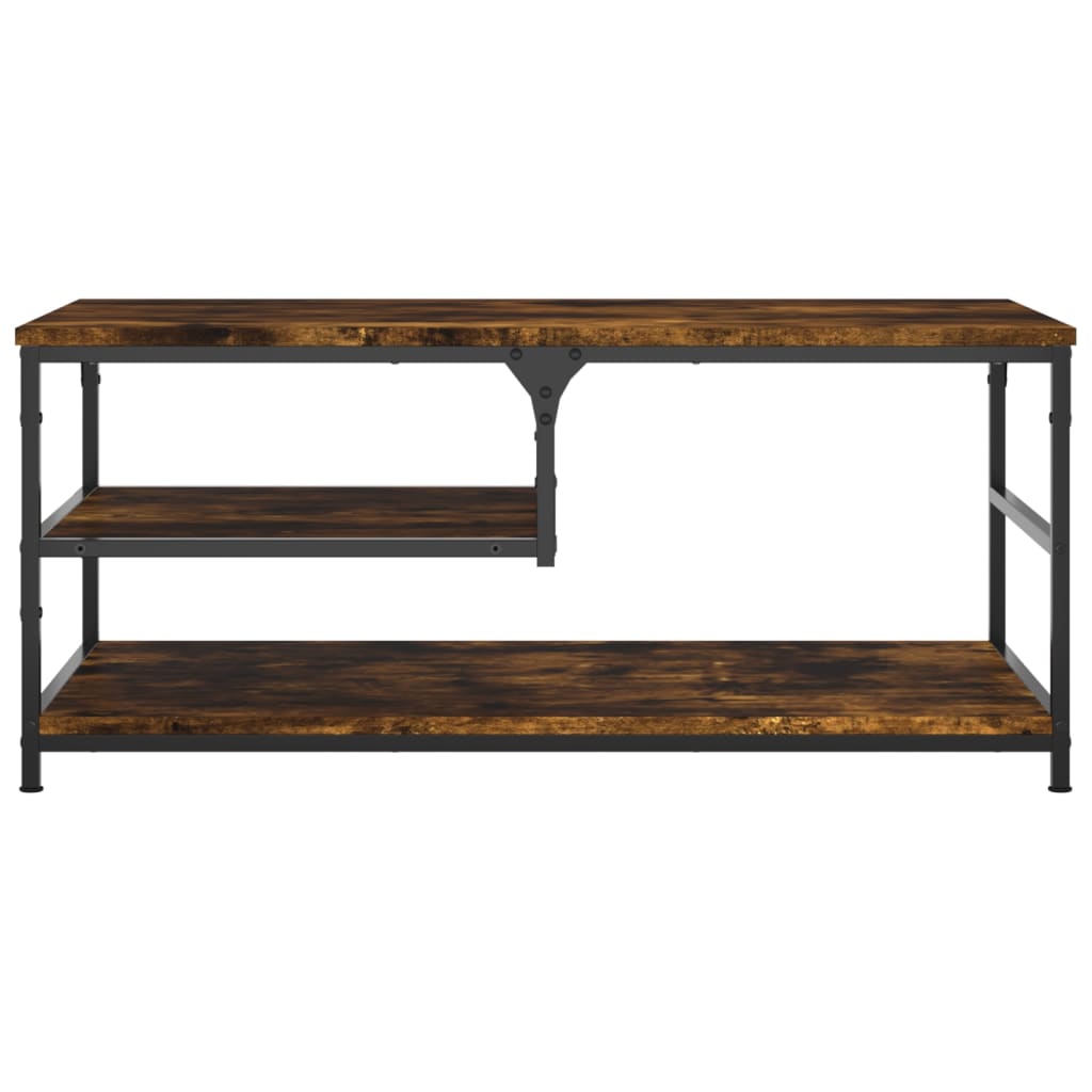 Salontafel 90x49x40 cm bewerkt hout gerookt eikenkleurig