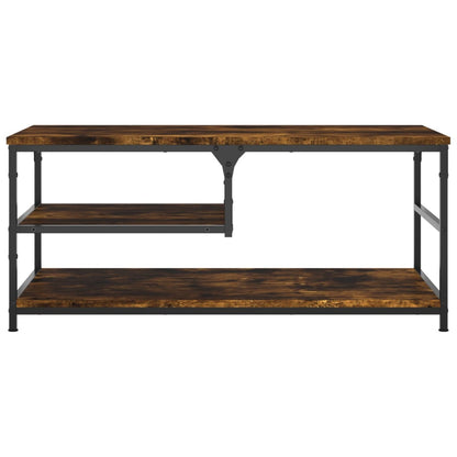 Salontafel 90x49x40 cm bewerkt hout gerookt eikenkleurig
