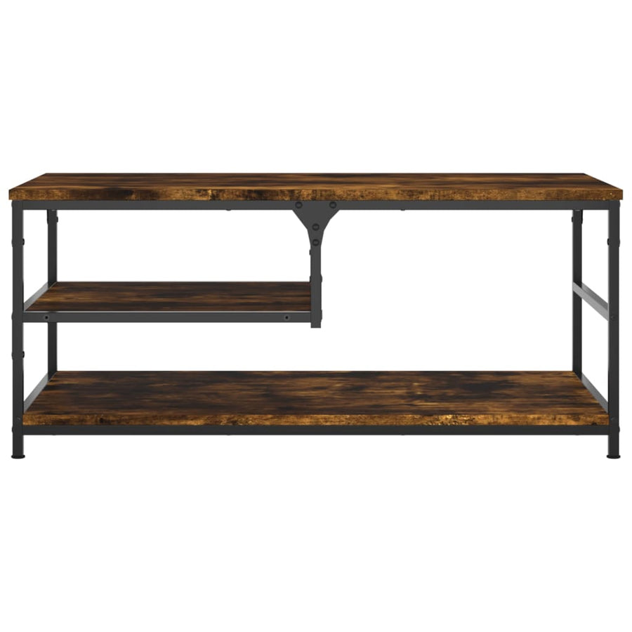 Salontafel 90x49x40 cm bewerkt hout gerookt eikenkleurig