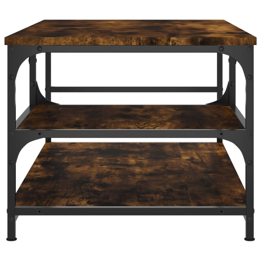 Salontafel 90x49x40 cm bewerkt hout gerookt eikenkleurig