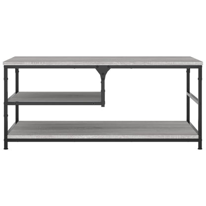 Salontafel 90x49x40 cm bewerkt hout grijs sonoma eikenkleurig