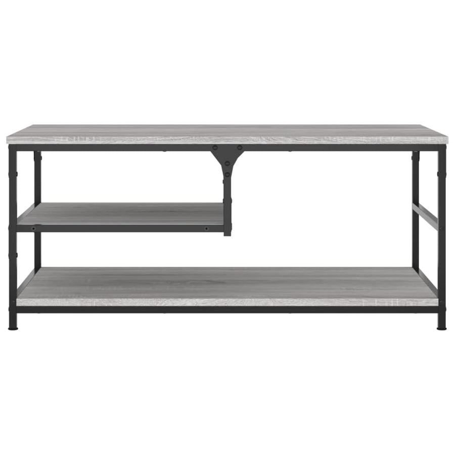 Salontafel 90x49x40 cm bewerkt hout grijs sonoma eikenkleurig