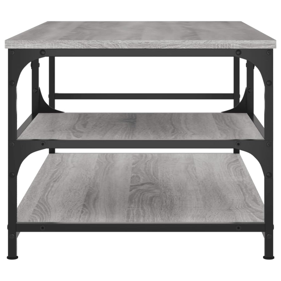 Salontafel 90x49x40 cm bewerkt hout grijs sonoma eikenkleurig