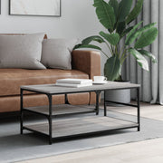 Salontafel 90x49x40 cm bewerkt hout grijs
