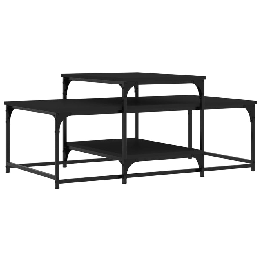 Salontafel 02X60X45 Cm Bewerkt Hout Zwart