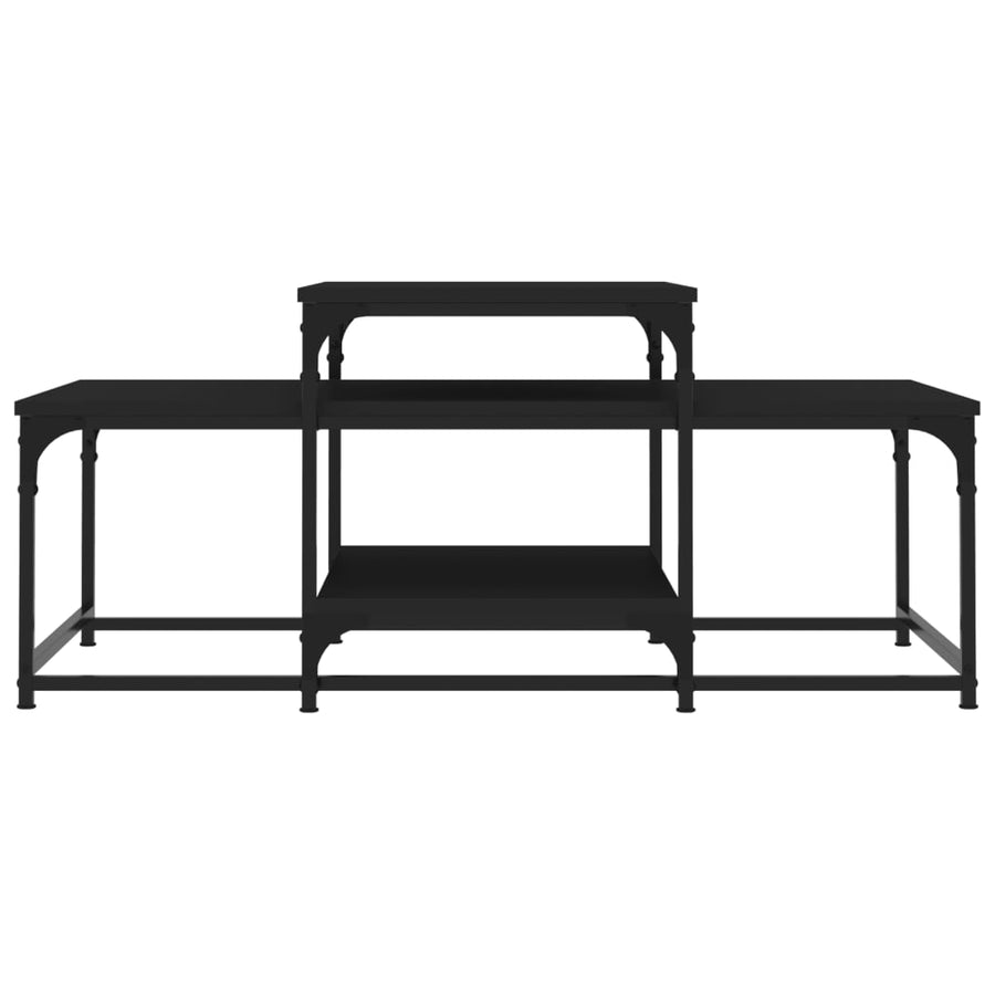 Salontafel 02X60X45 Cm Bewerkt Hout Zwart