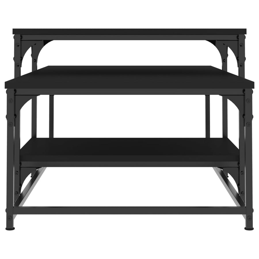 Salontafel 02X60X45 Cm Bewerkt Hout Zwart