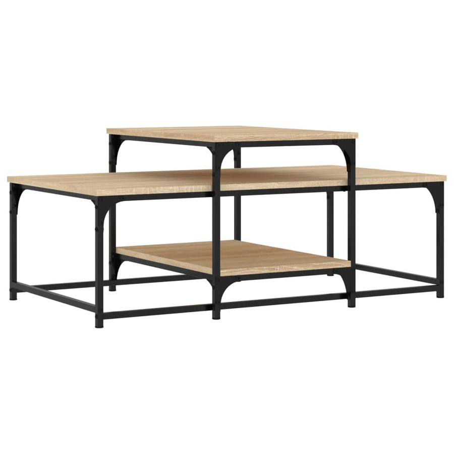 Salontafel 02X60X45 Cm Bewerkt Hout Kleurig Sonoma eiken