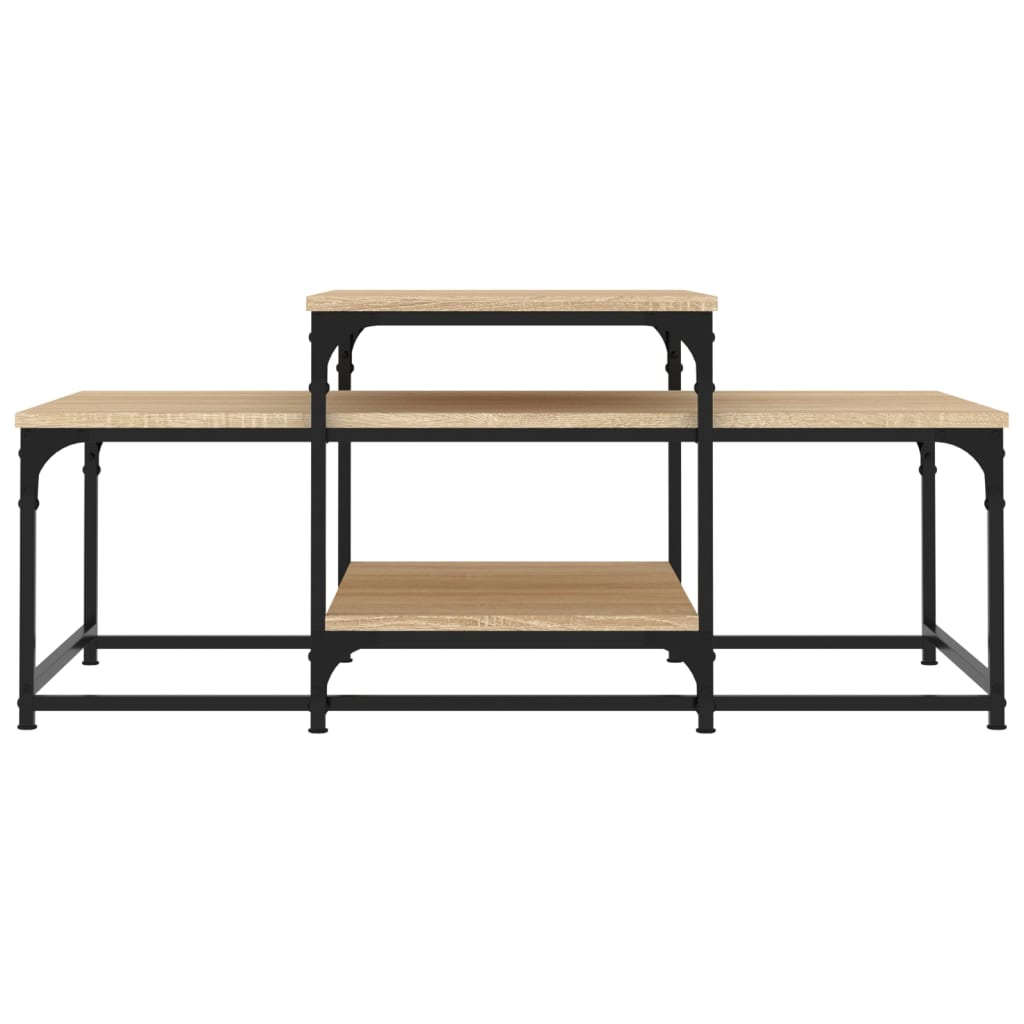 Salontafel 02X60X45 Cm Bewerkt Hout Kleurig Sonoma eiken